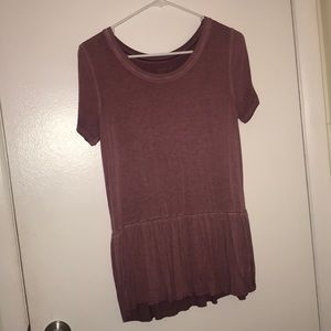 Light wash burgundy tunic